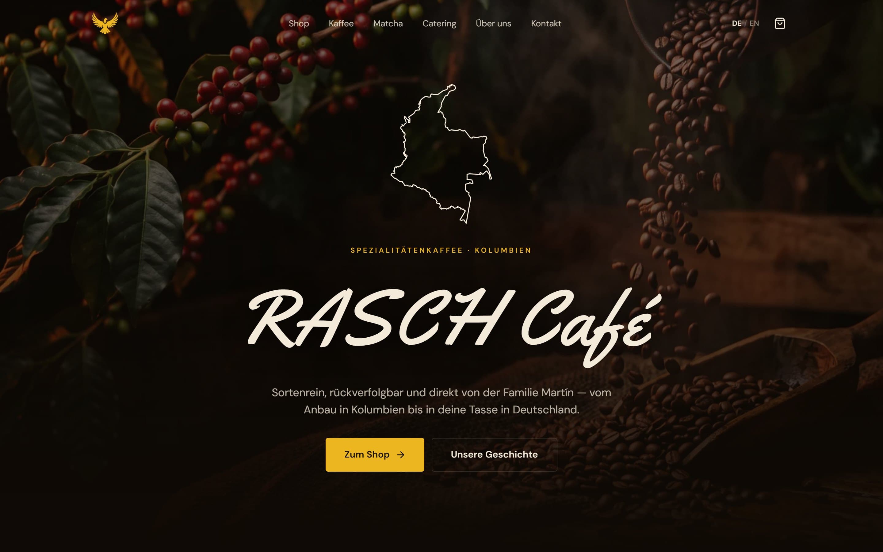 RASCH Café — E-commerce de café de especialidad con checkout Stripe